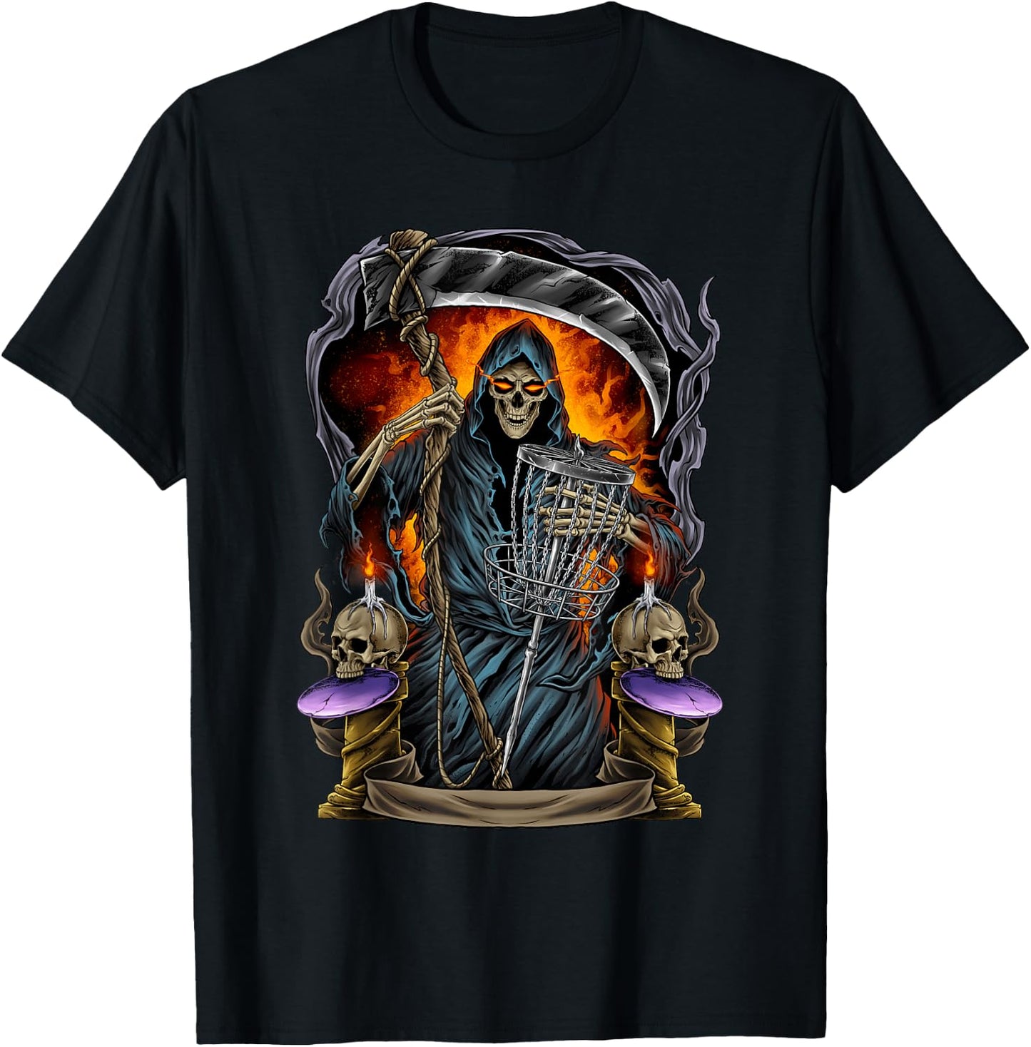 Grim Reaper Putt Shirt Disc Golf T-Shirt - T-Shirt | Black