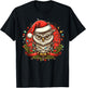 Grumpy Owl Christmas Santa Hat Vintage Owl Women T-Shirt - T-Shirt | Black