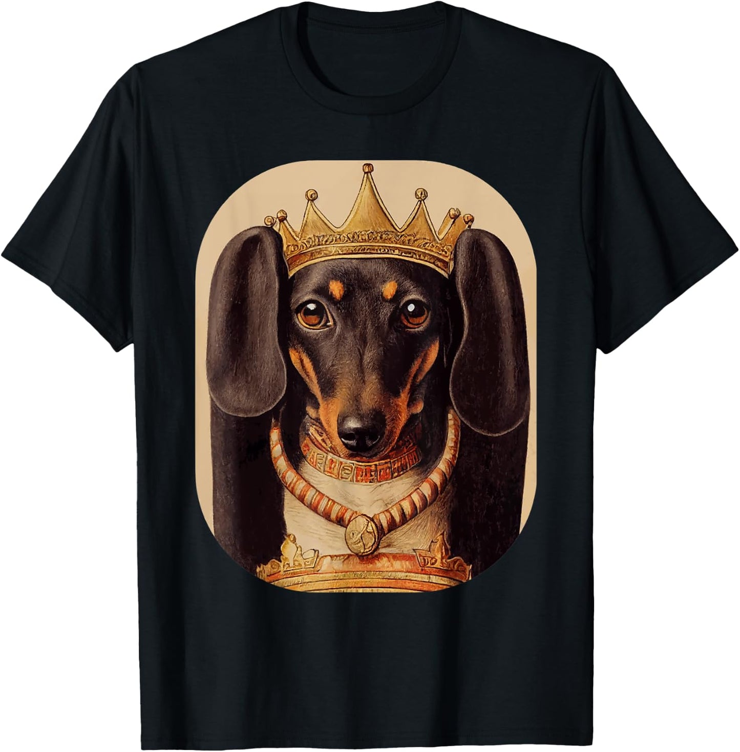 Wiener Dog Lover: Ancient Retro Dachshund T-Shirt - T-Shirt | Black