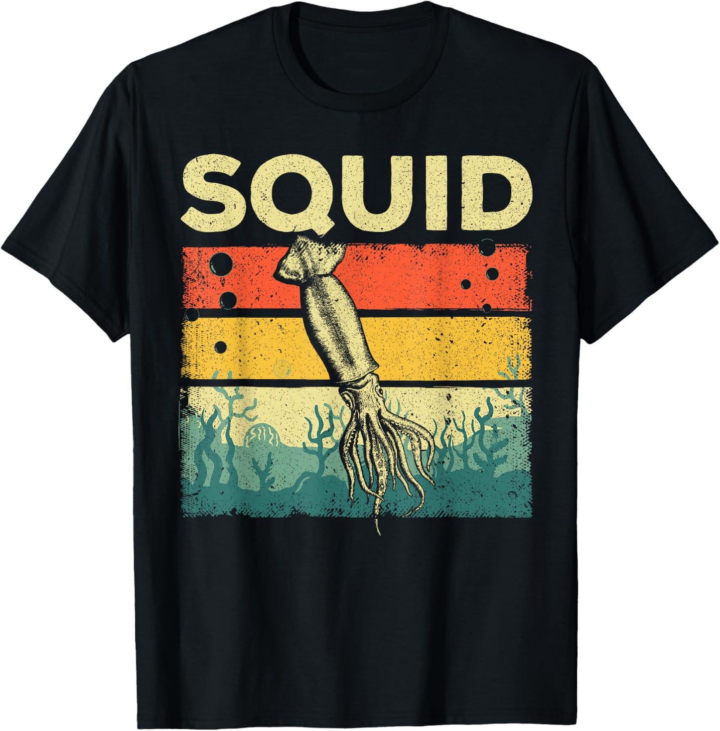 Cool Squid Women Biologist Sea Animal Fish Lover T-Shirt - T-Shirt | Black