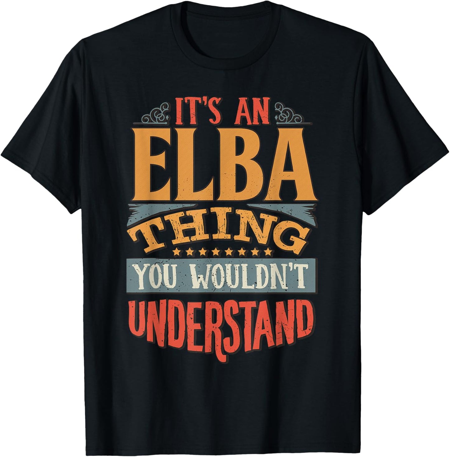 Elba Name T-Shirt - T-Shirt | Black