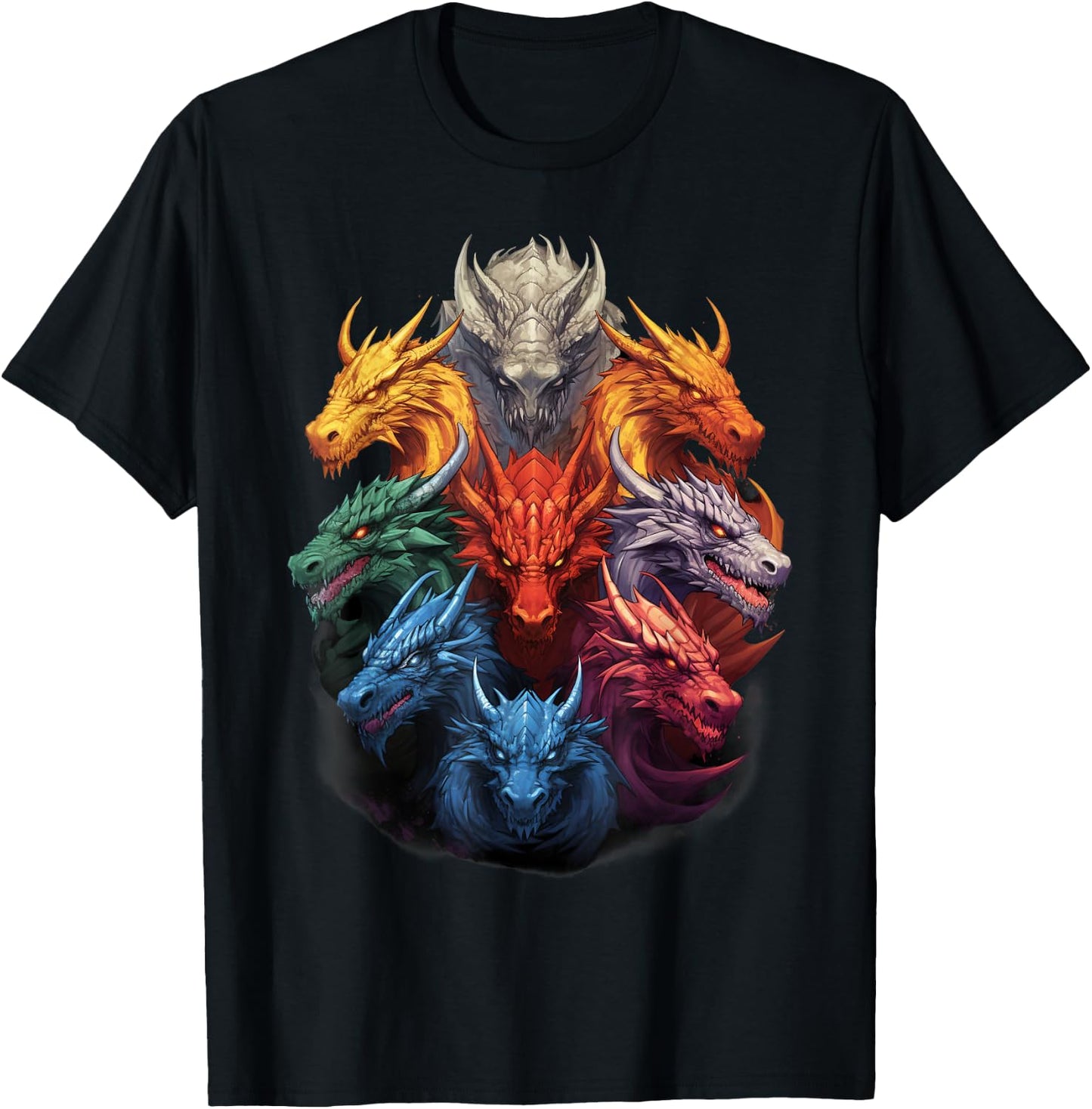 Dragon Lovers Dragon Types Women Men Girls Boys Dragons T-Shirt - T-Shirt | Black