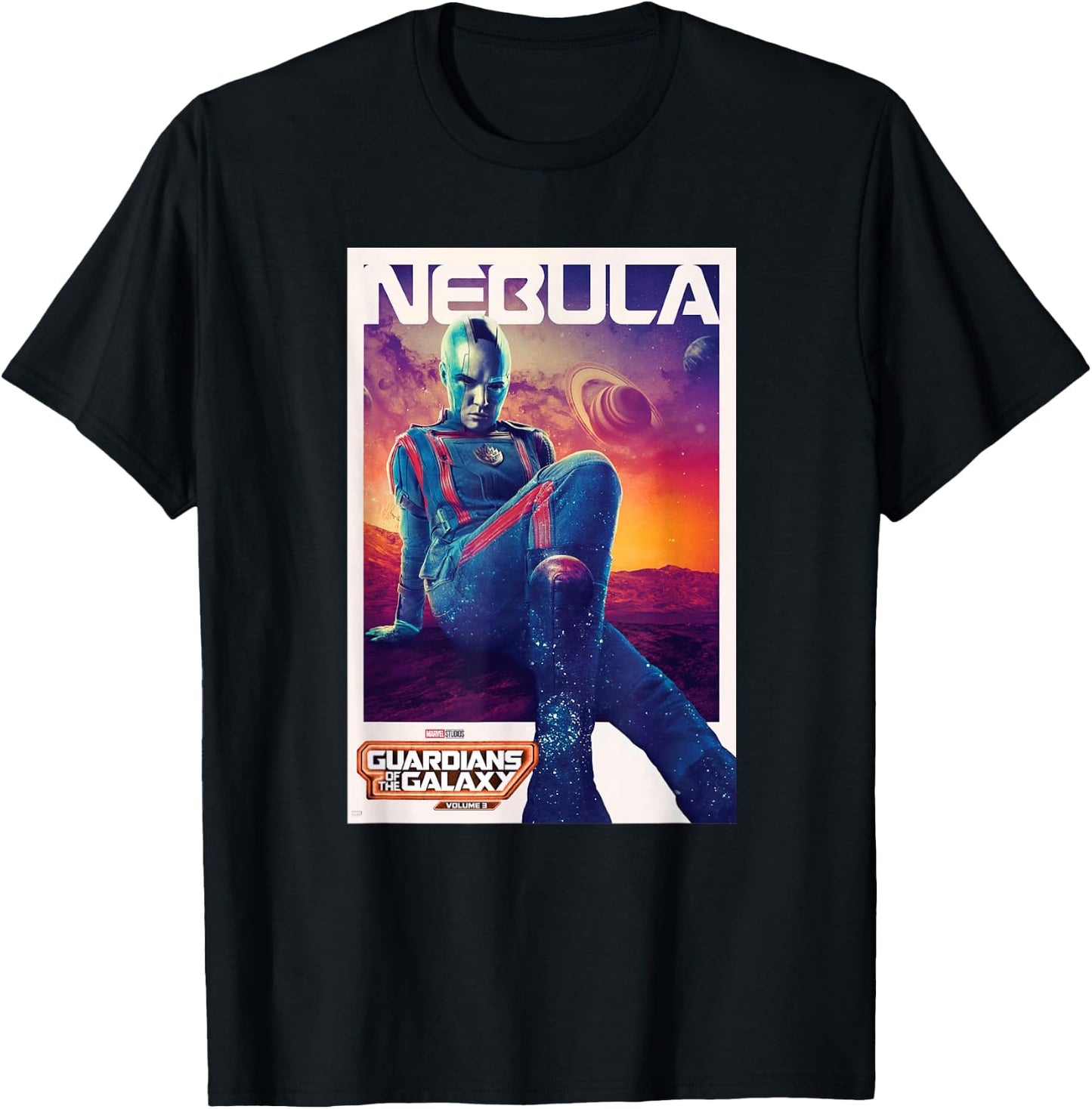 Marvel Guardians of the Galaxy Volume 3 Nebula Poster T-Shirt - T-Shirt | Black