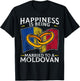 Moldova Marriage Moldovan Roots Heritage Married Flag T-Shirt - T-Shirt | Black