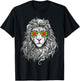 Dominica Flag Lion Sunglasses Dominica Gifts Love Dominica T-Shirt - T-Shirt | Black
