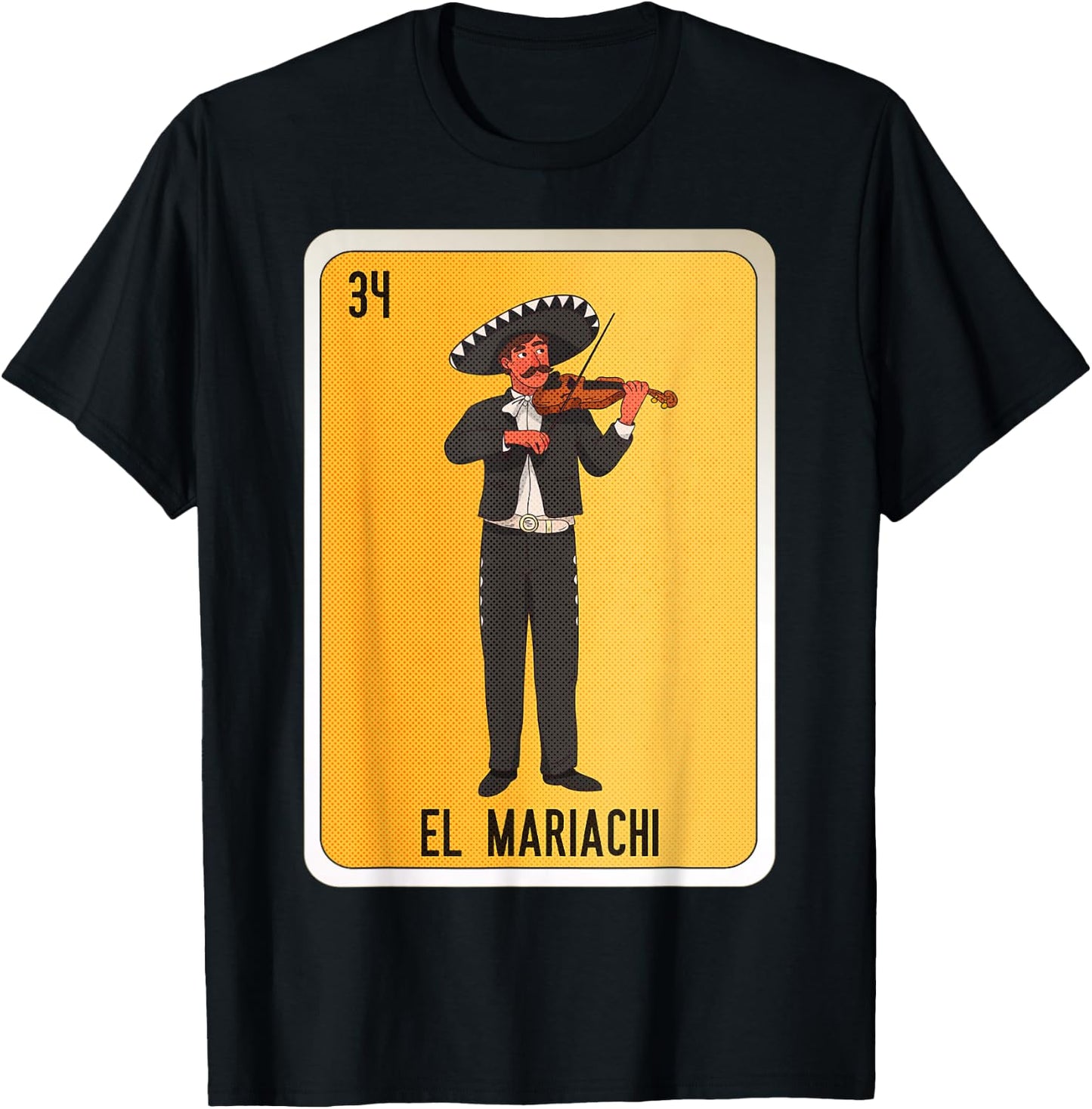 El Mariachi Mexican Slang Chicano Bingo Cards T-Shirt - T-Shirt | Black