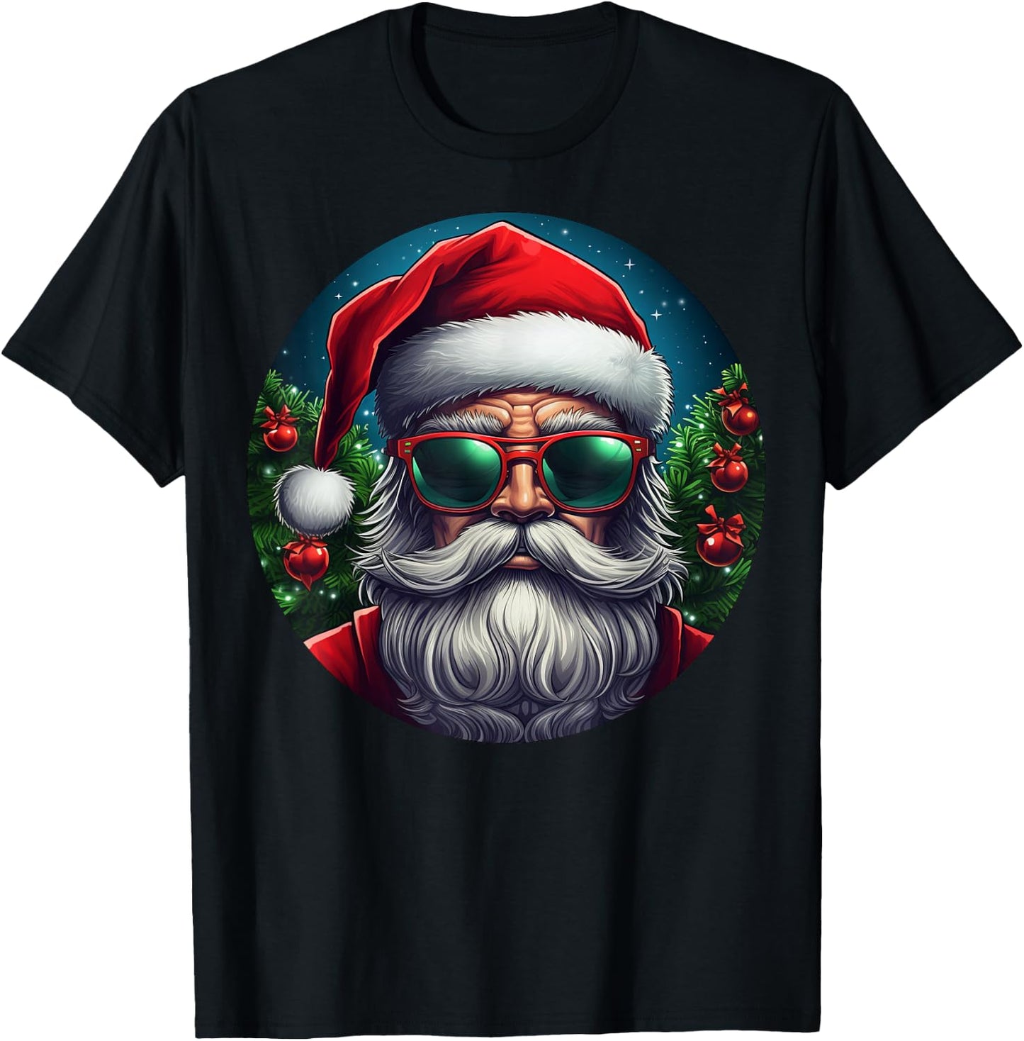 Cool Santa Claus T-Shirt - T-Shirt | Black