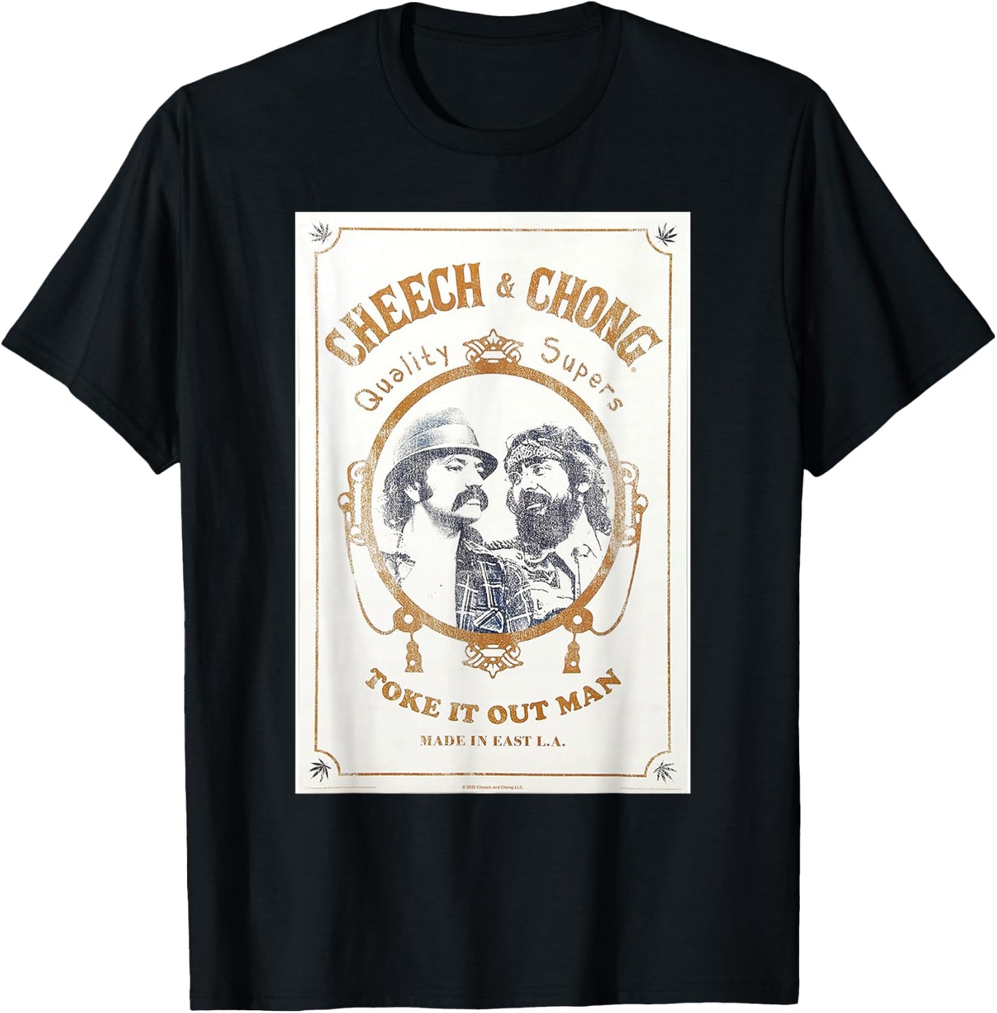 Cheech & Chong Toke It Out Man Quality Supers Distressed T-Shirt - T-Shirt | Black
