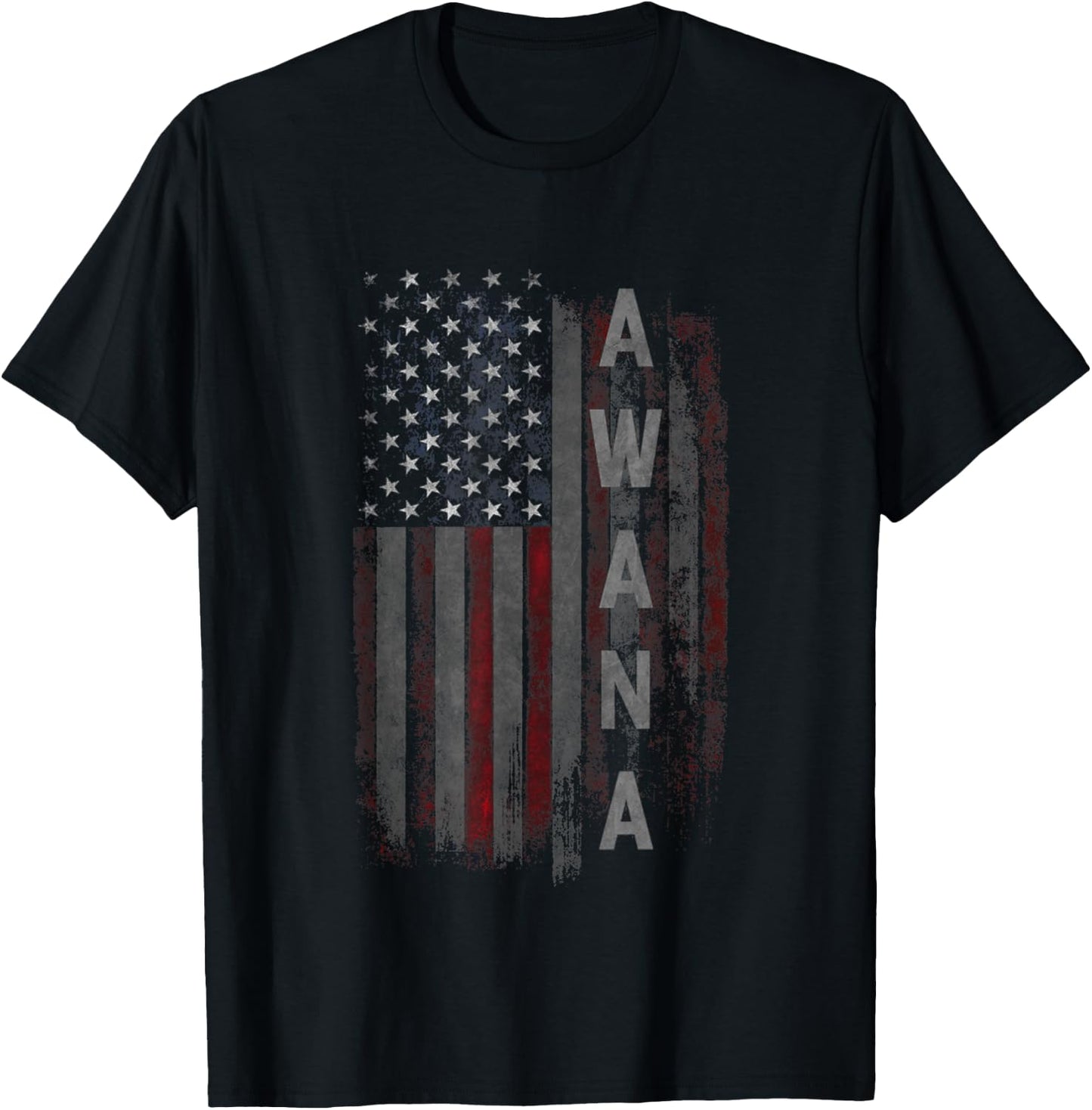 AWANA Family American Flag T-Shirt - T-Shirt | Black