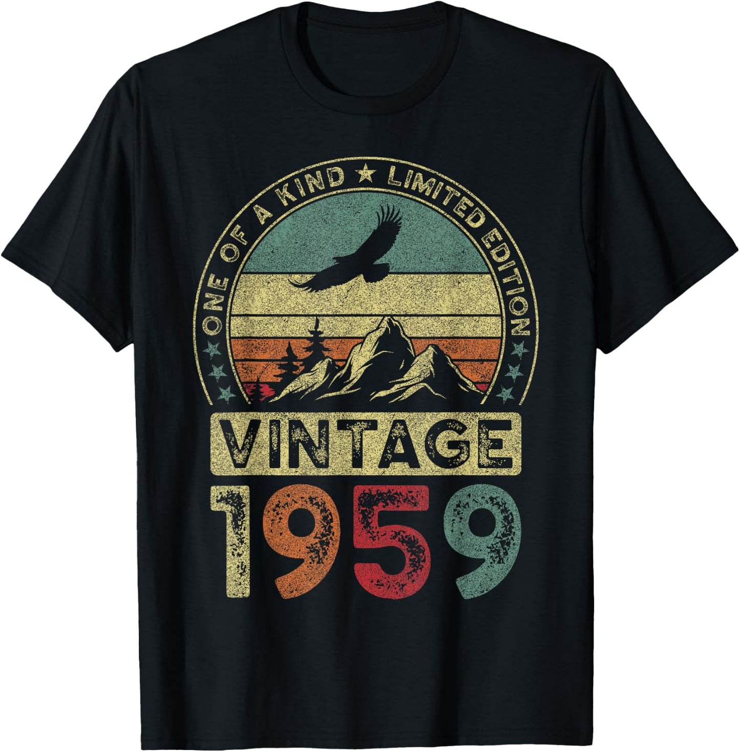 Vintage 1959 Limited Edition 66th Birthday 66 Years T-Shirt - T-Shirt | Black
