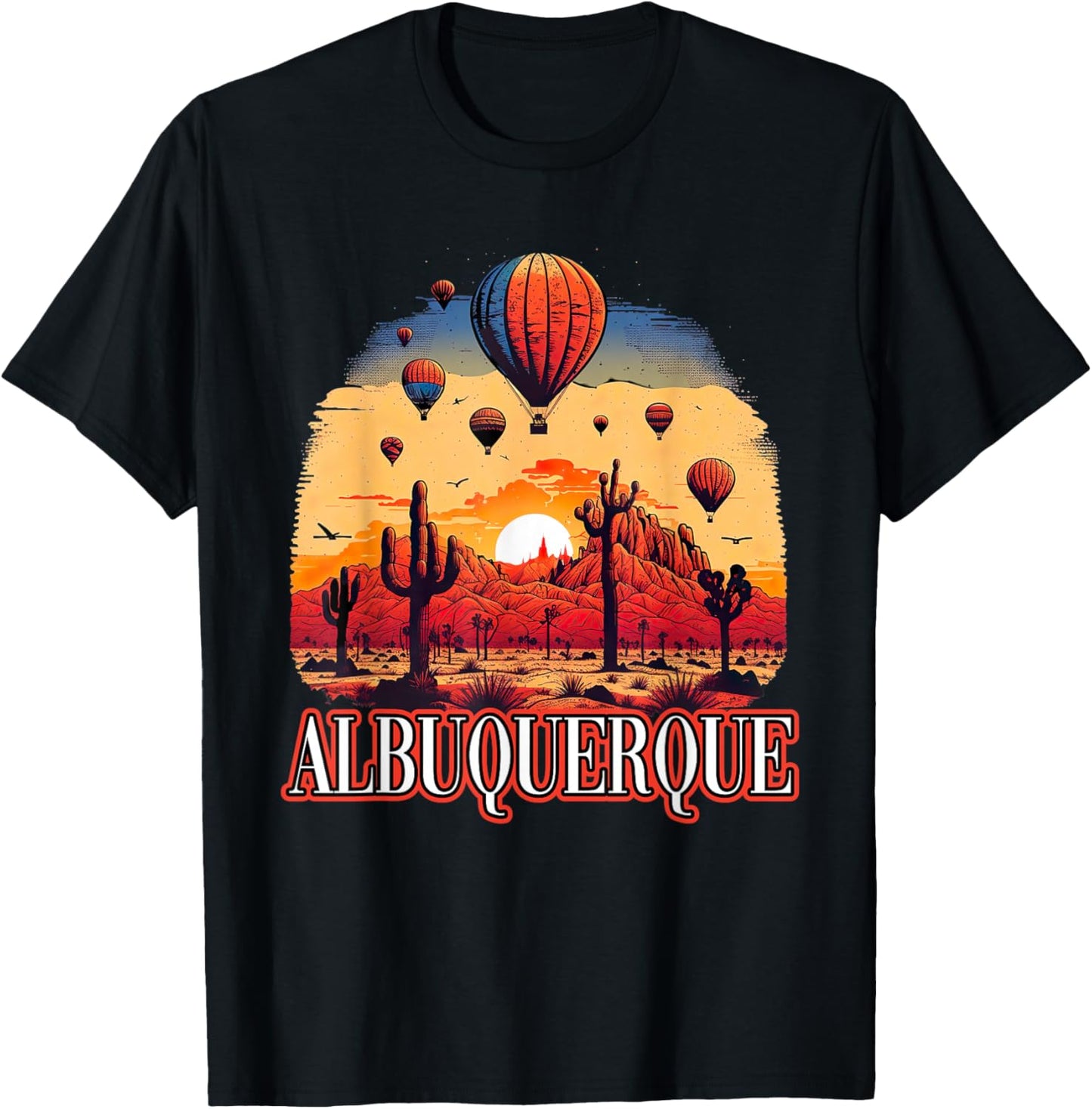 Albuquerque Balloon New Mexico Hot Air Balloon T-Shirt - T-Shirt | Black