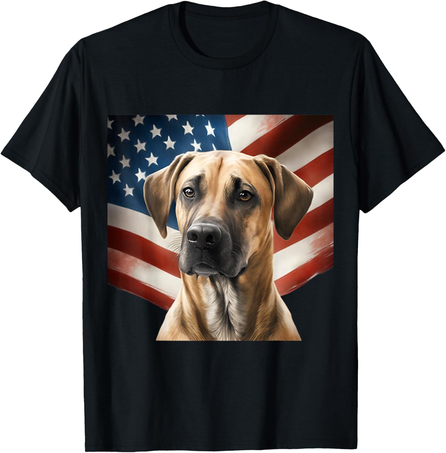 Black Mouth Cur 4th of July - Black Mouth Cur USA T-Shirt - T-Shirt | Black