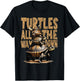 Retro Style Turtles all the way Down T-Shirt - T-Shirt | Black