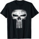 Marvel Comics Retro Classic The Punisher White Skull Logo T-Shirt - T-Shirt | Black