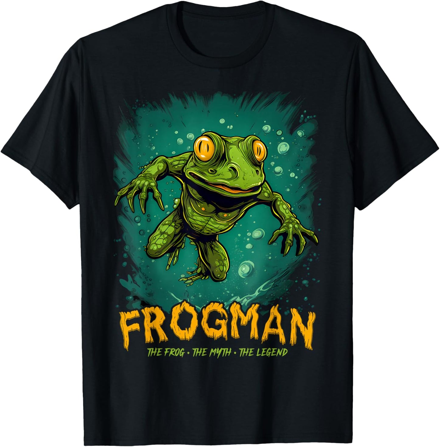 Loveland Frogman Cryptid Creature Frog Myth Cryptozoology T-Shirt - T-Shirt | Black