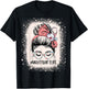 Night Shift Nurse Life Health Worker Messy Bun Nurse T-Shirt - T-Shirt | Black
