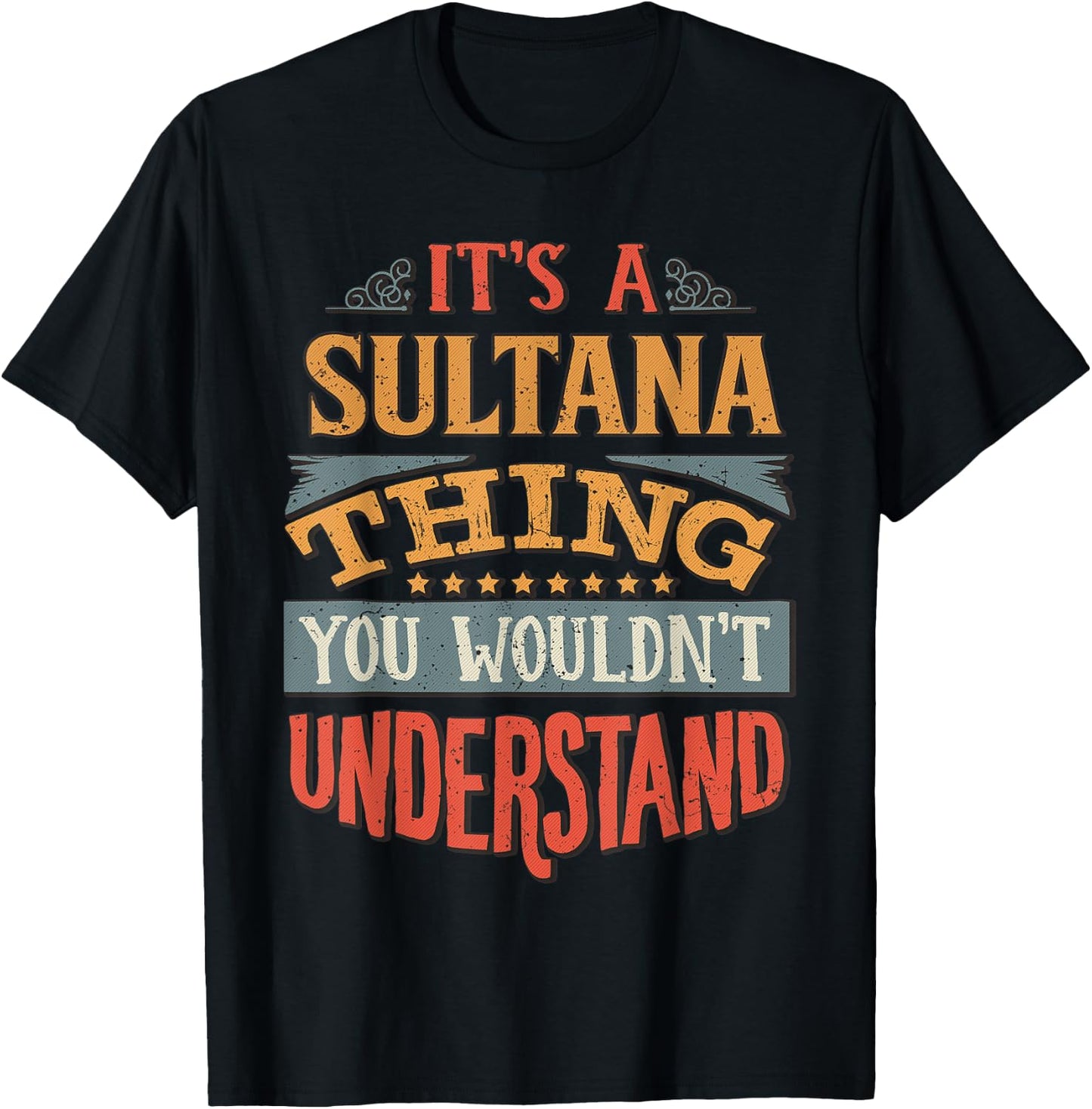 Sultana Name T-Shirt - T-Shirt | Black