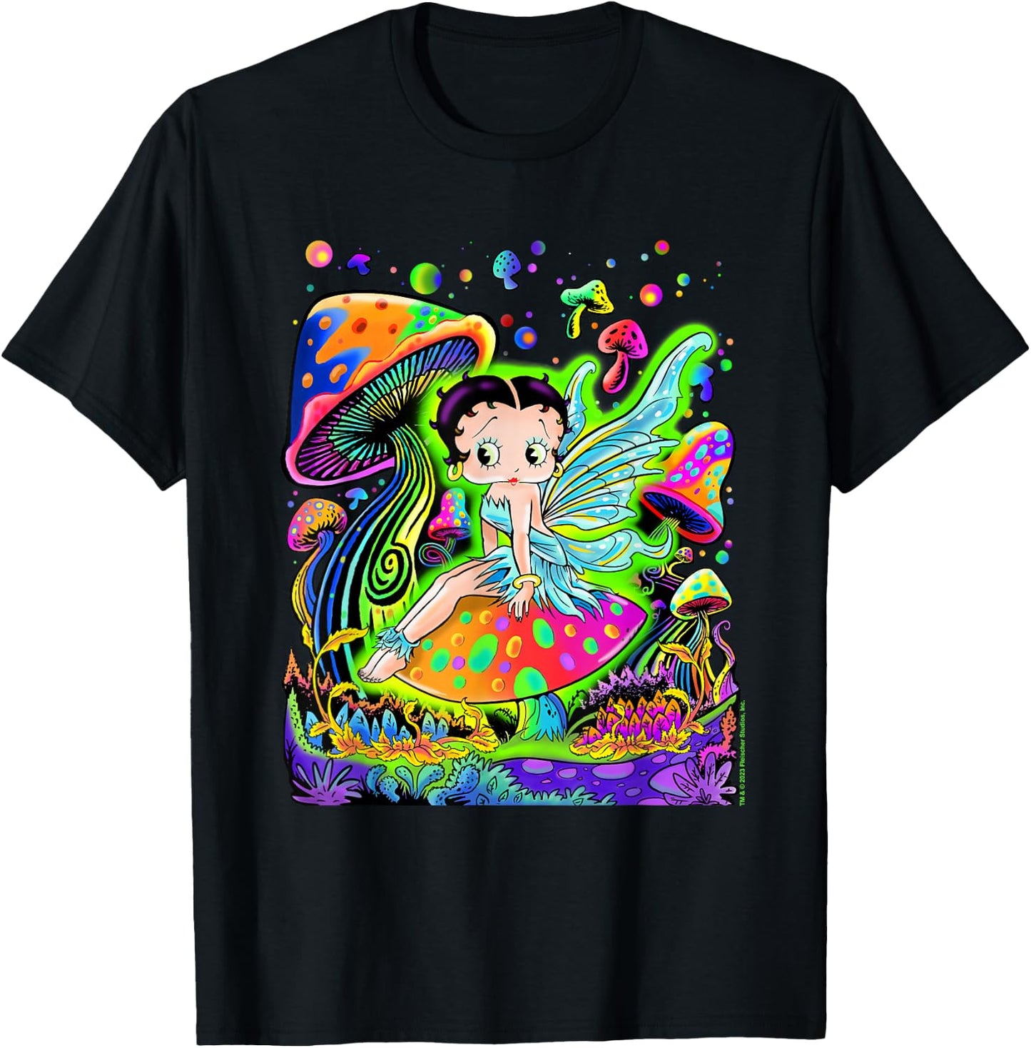 Betty Boop Blacklight Poster T-Shirt - T-Shirt | Black