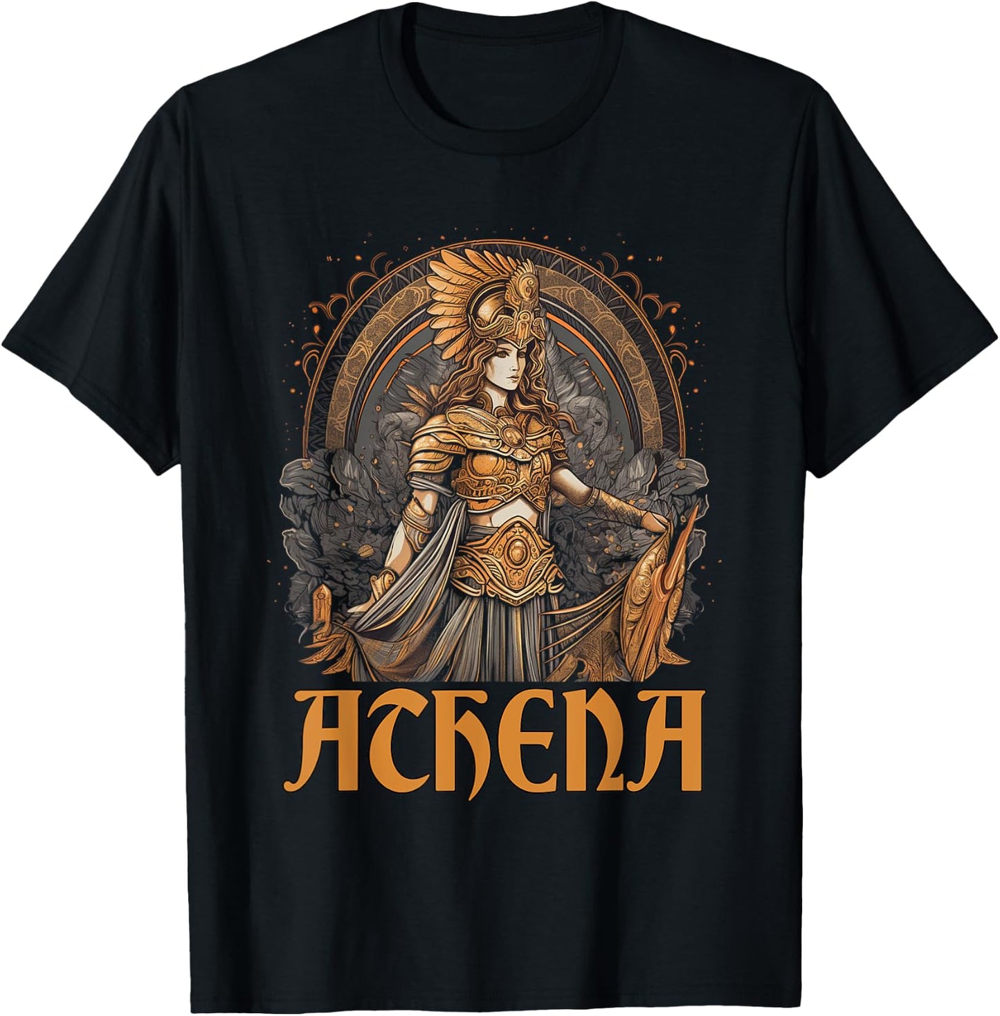 Greek Gods Greek Mythology Ancient Legends Apparel Athena, Goddess of Wisdom and War Classical T-Shirt - T-Shirt | Black