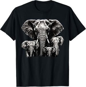 Elephant Dad Grahpic - Family Elephant Men T-Shirt - T-Shirt | Black