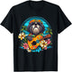 Floral Beach Vacation Shih Tzu Dog Women Kids T-Shirt - T-Shirt | Black