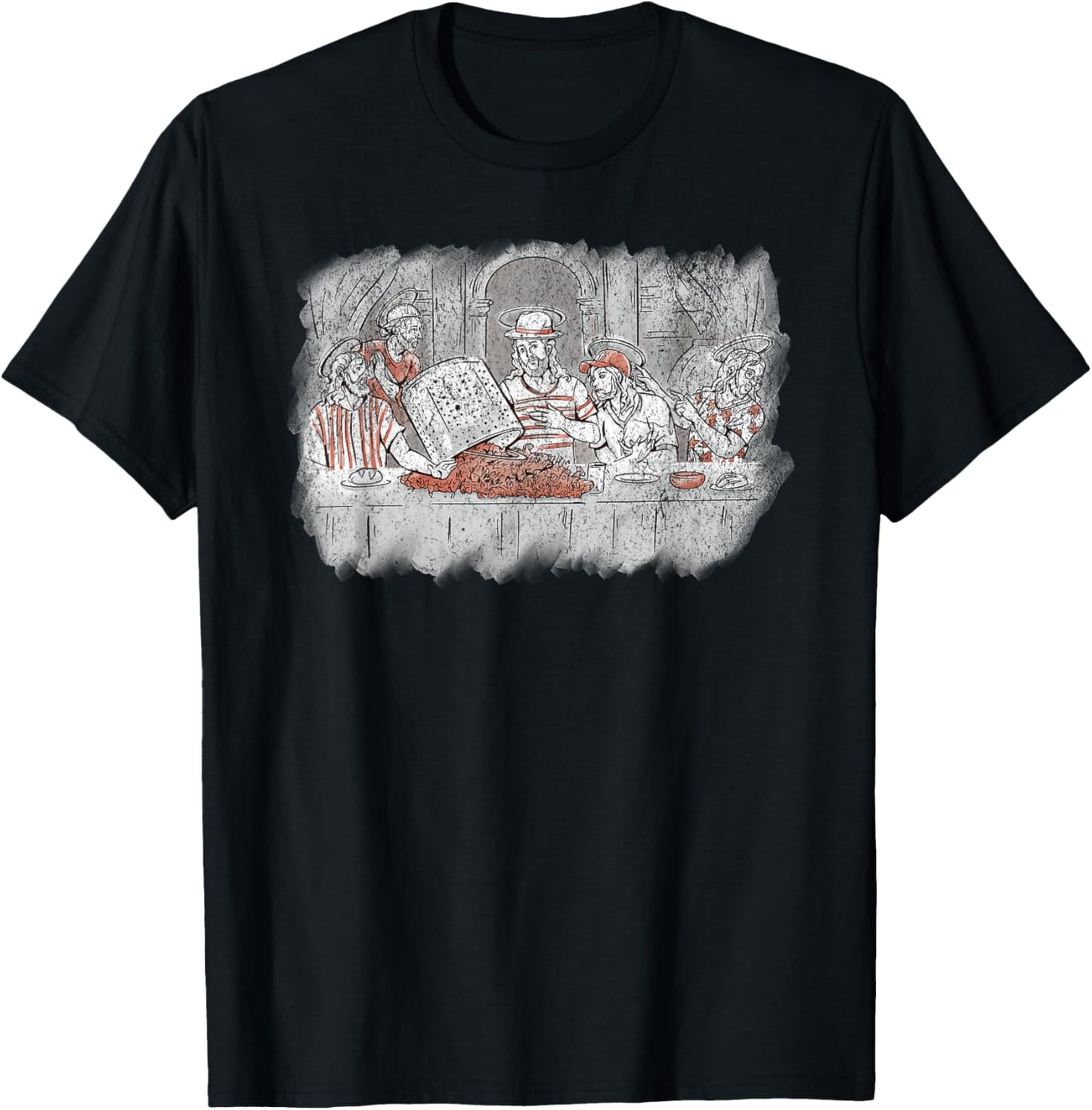 Last Supper Crab Boil Crawfish Funny Jesus Christian God T-Shirt - T-Shirt | Black