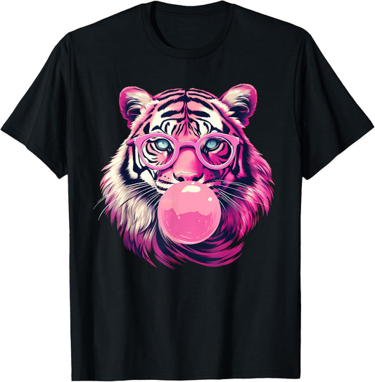 Women's Tiger Tiger Face Wild Animal Cute Tiger T-Shirt - T-Shirt | Black