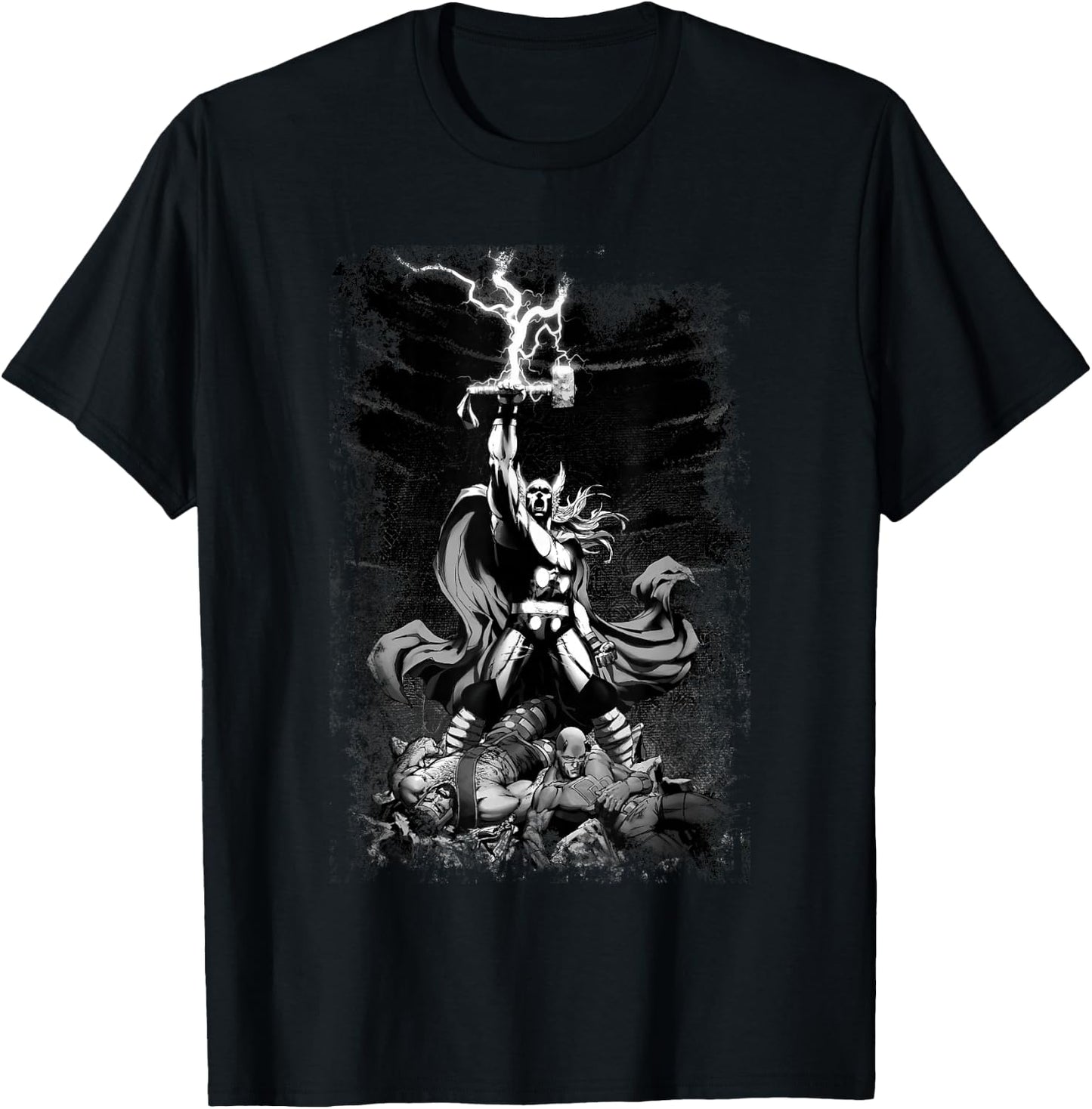 Marvel Comics Retro Classic Thor God Thunder Victory Poster T-Shirt - T-Shirt | Black