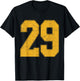Number 29 Numbered Uniform Sports Team Jersey 29th Birthday T-Shirt - T-Shirt | Black
