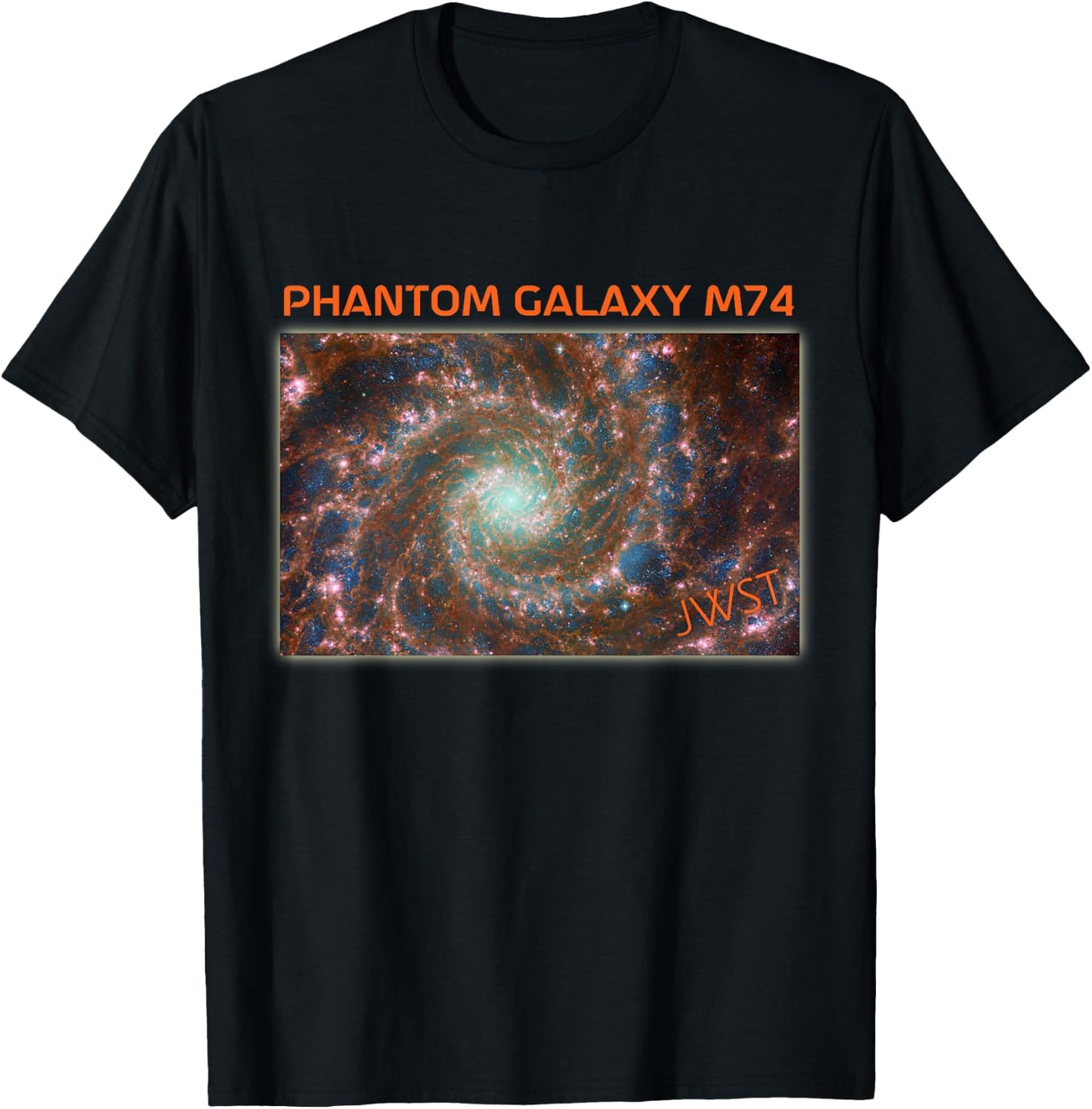 Webb Space Telescope New Image Phantom Galaxy M74 JWST T-Shirt - T-Shirt | Black