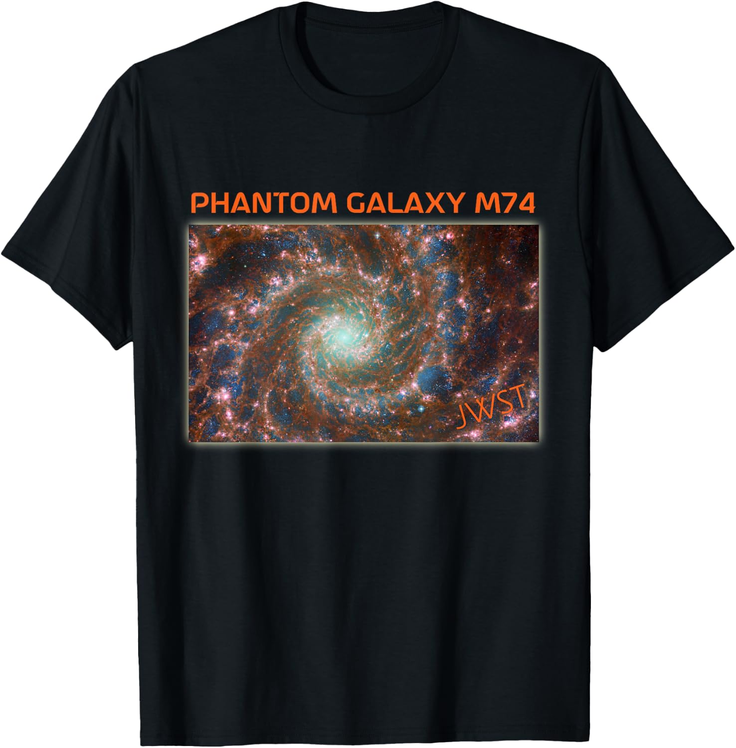 Webb Space Telescope New Image Phantom Galaxy M74 JWST T-Shirt - T-Shirt | Black