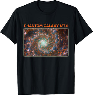 Webb Space Telescope New Image Phantom Galaxy M74 JWST T-Shirt - T-Shirt | Black
