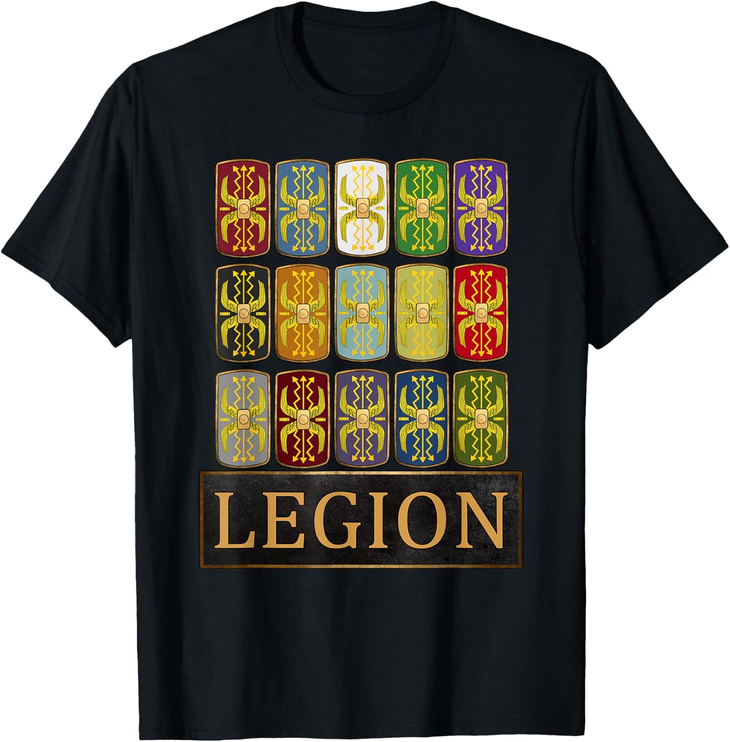 Legions of Rome Roman Army Shield of the Roman Empire T-Shirt - T-Shirt | Black