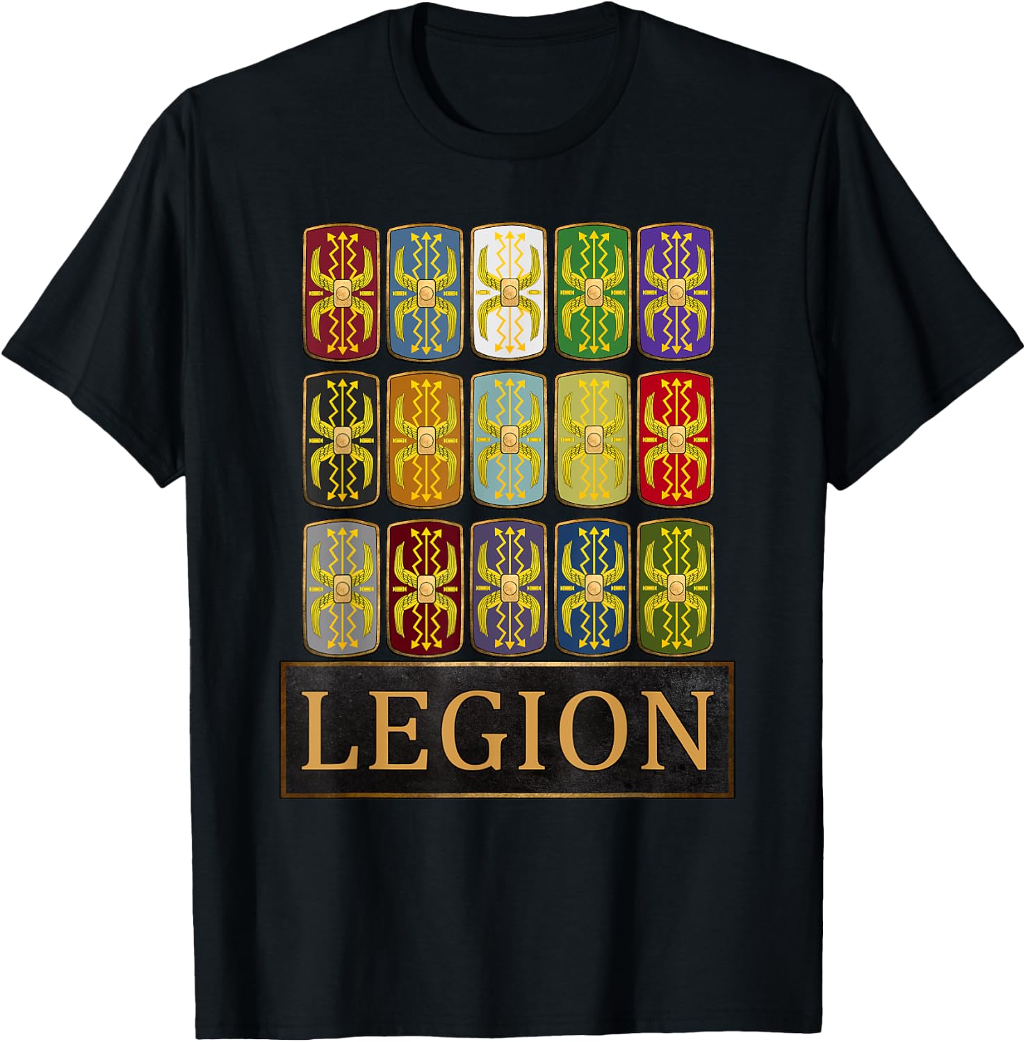Legions of Rome Roman Army Shield of the Roman Empire T-Shirt - T-Shirt | Black