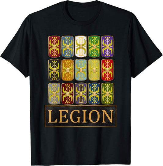 Legions of Rome Roman Army Shield of the Roman Empire T-Shirt - T-Shirt | Black