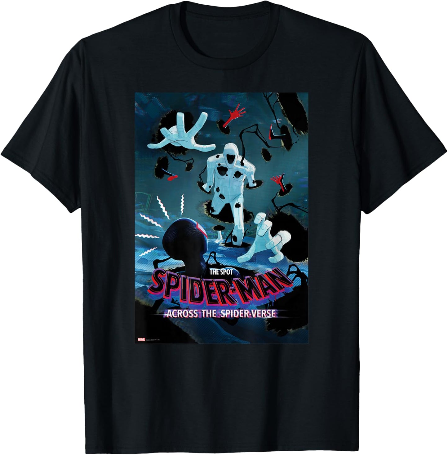 Marvel Spider-Man: Across the Spider-Verse The Spot Poster T-Shirt - T-Shirt | Black