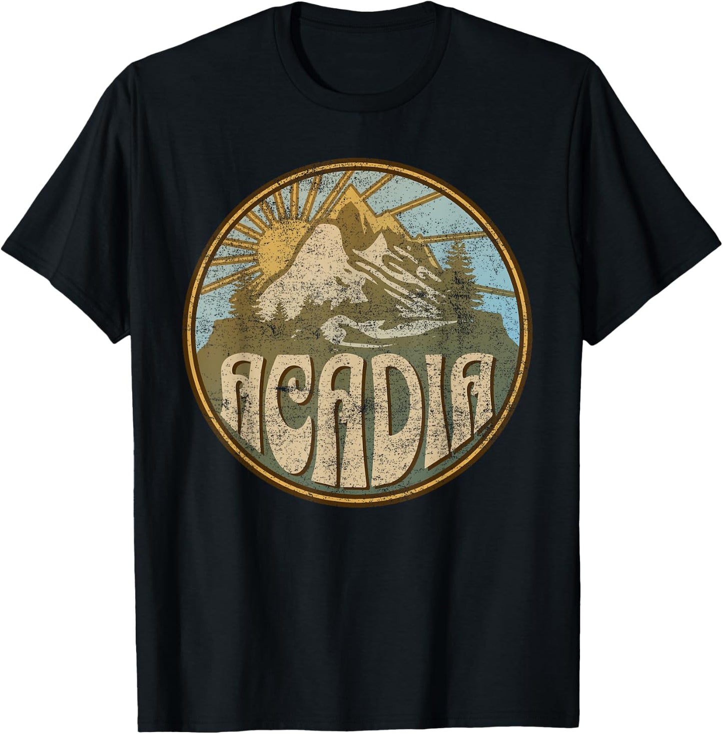 Acadia National Park Maine Nature Mountains Hiking Outdoors T-Shirt - T-Shirt | Black