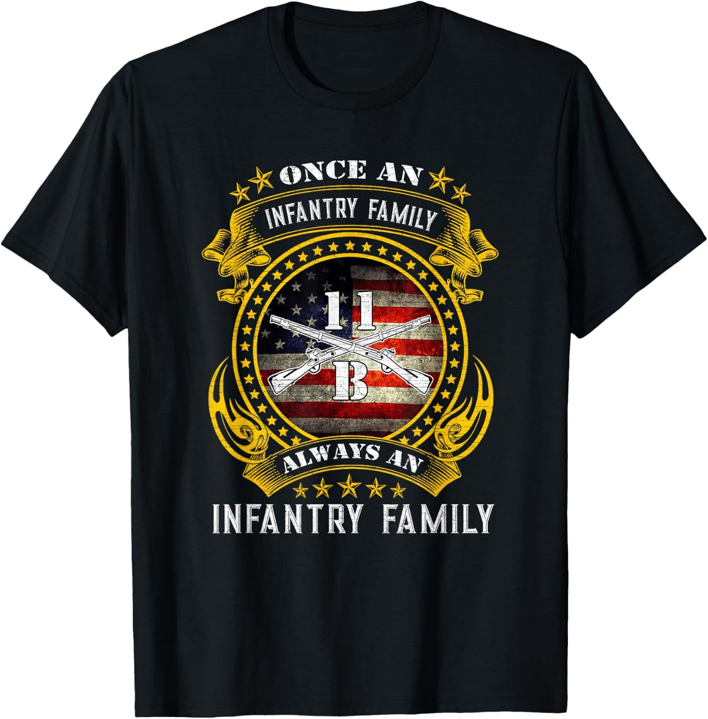 Fort Benning Georgia Ga 11B Infantryman Army Infantry School T-Shirt - T-Shirt | Black