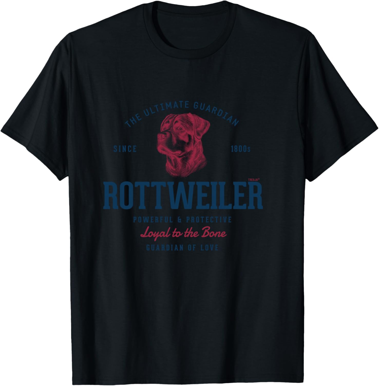 Retro Styled Vintage Rottweiler T-Shirt - T-Shirt | Black