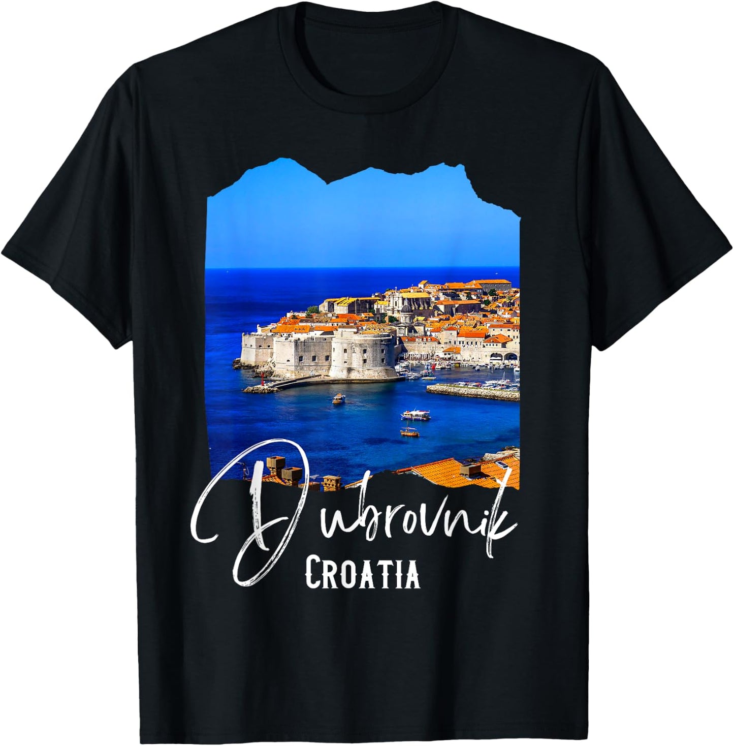 Dubrovnik Souvenir Croatia Dubrovnik T-Shirt - T-Shirt | Black