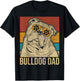 Dog Papa Pet Owner Animal Lover Outfit English Bulldog Dad T-Shirt - T-Shirt | Black