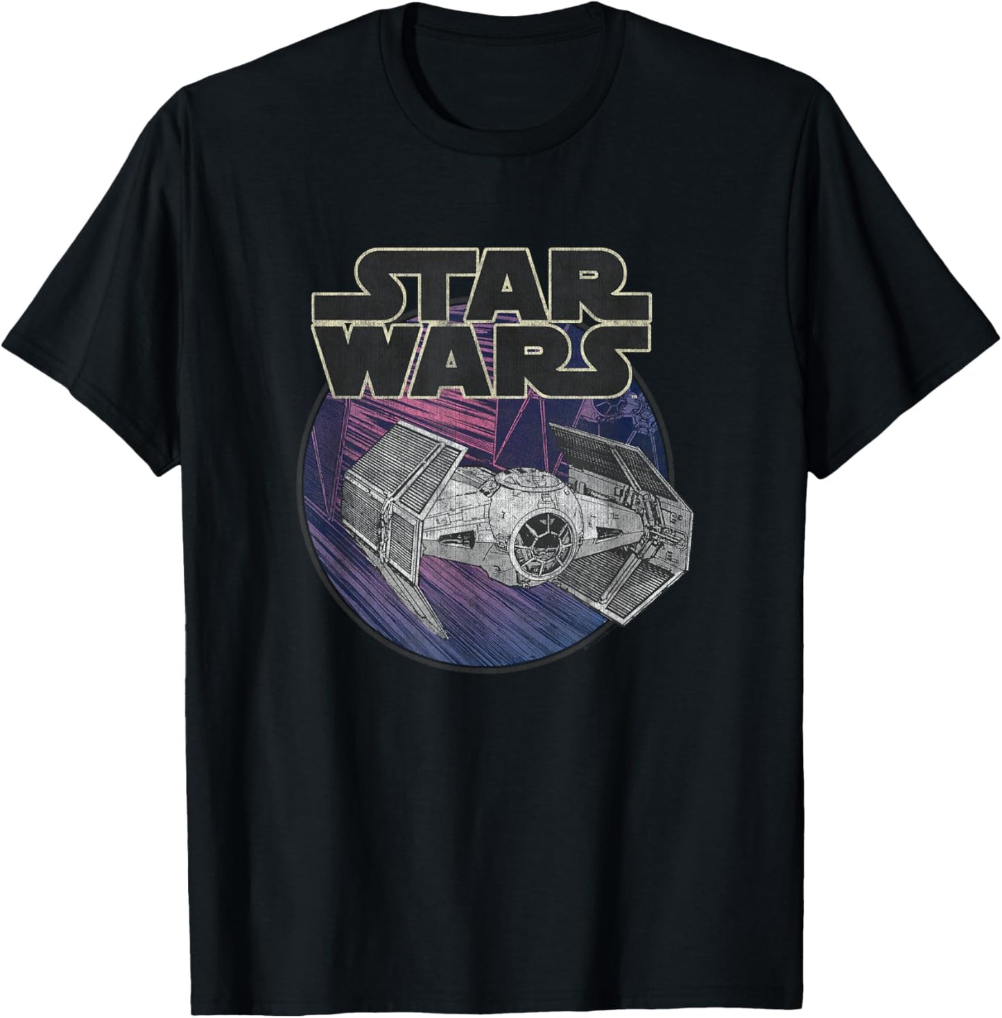 Star Wars A New Hope Tie Fighter Classic Vintage Logo T-Shirt - T-Shirt | Black