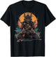 Japanese Art Samurai Vintage Fighter Retro Meditation T-Shirt - T-Shirt | Black