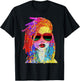 Loc'd Hair Black Queen Afro Woman Melanin Girl Art Small T-Shirt - T-Shirt | Black