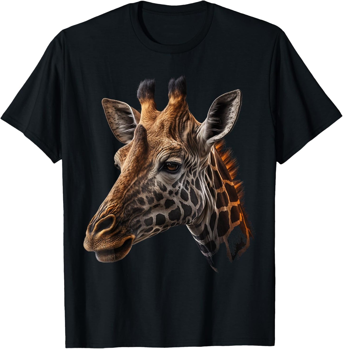 Giraffe Animal Print Giraffe T-Shirt - T-Shirt | Black