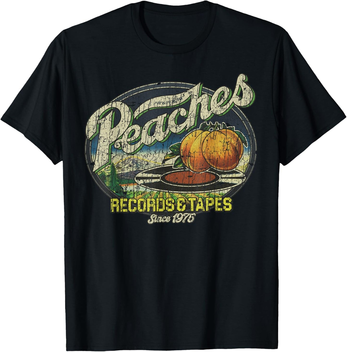 Peaches Records & Tapes 1975 T-Shirt - T-Shirt | Black