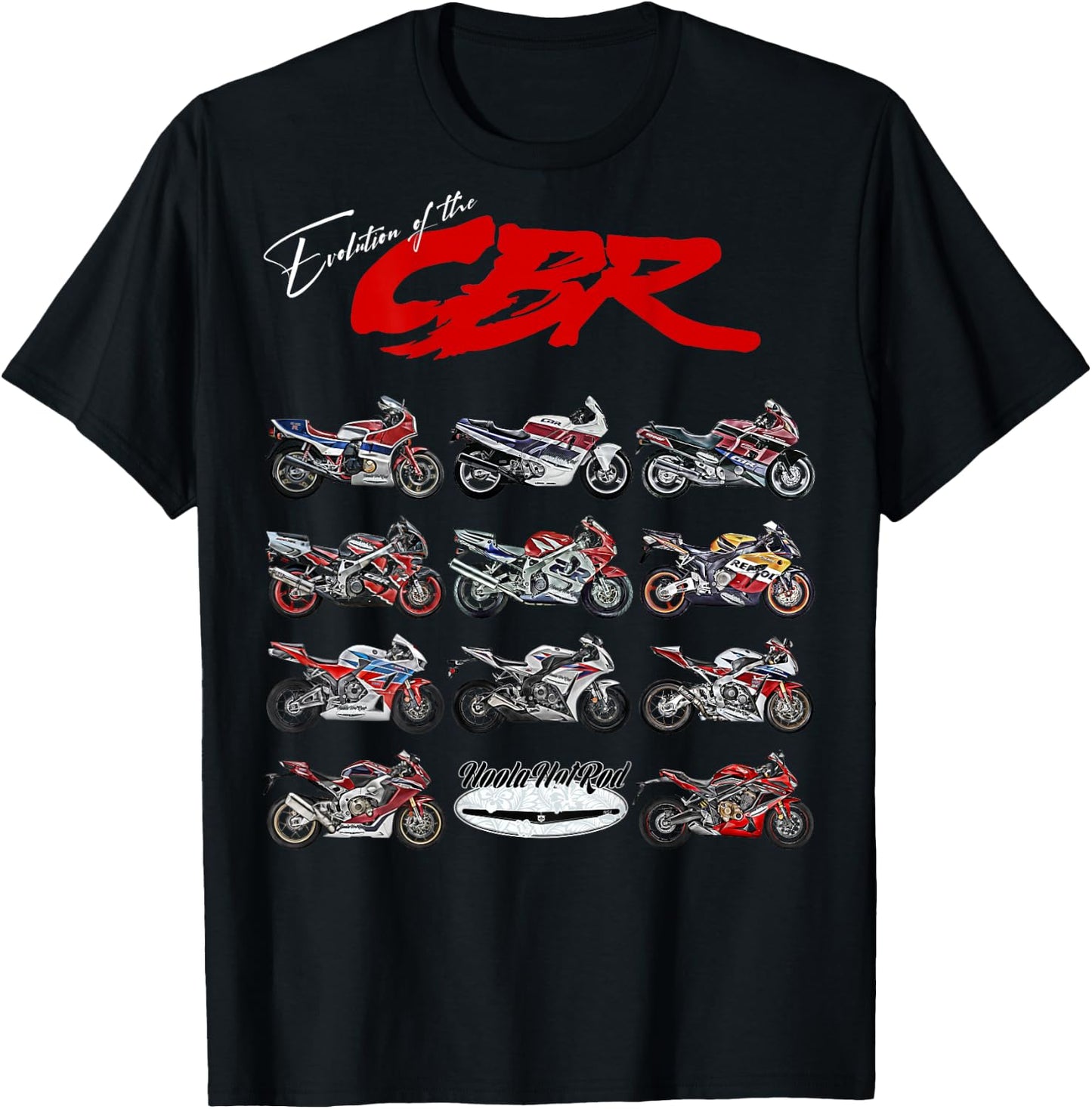 Evolution of the, CBR,Motorcycle,Motorbike,Biker,Sportsbike T-Shirt - T-Shirt | Black