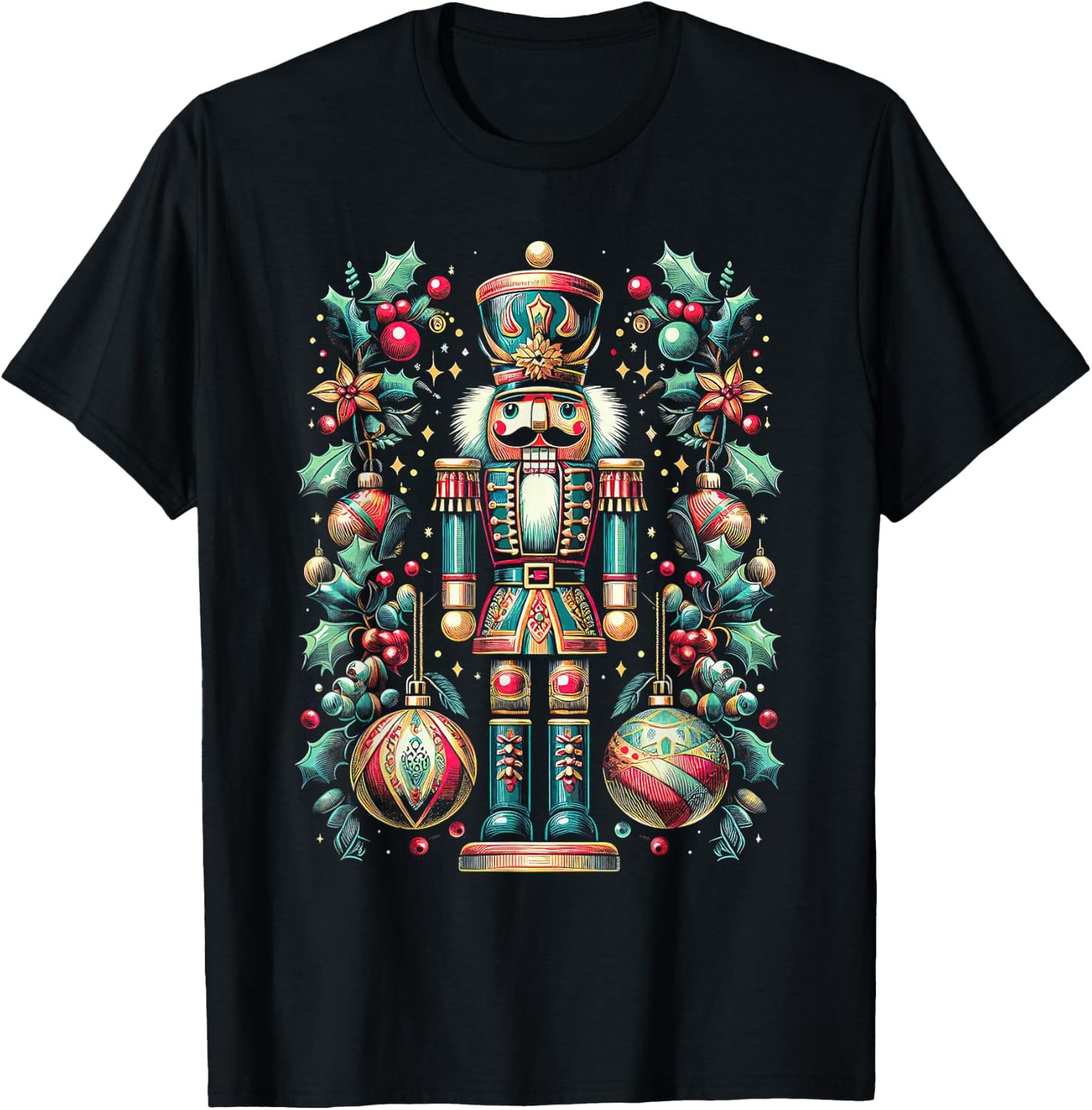 Christmas Nutcracker Merry Christmas Xmas Morning Holiday T-Shirt - T-Shirt | Black