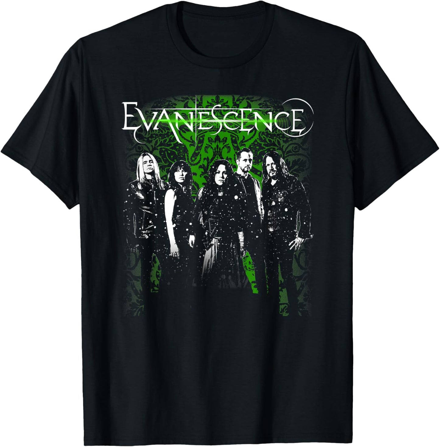 Evanescence – Band Photo Green T-Shirt - T-Shirt | Black