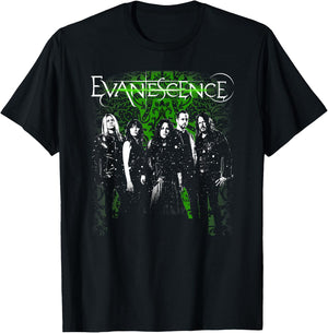 Evanescence – Band Photo Green T-Shirt - T-Shirt | Black